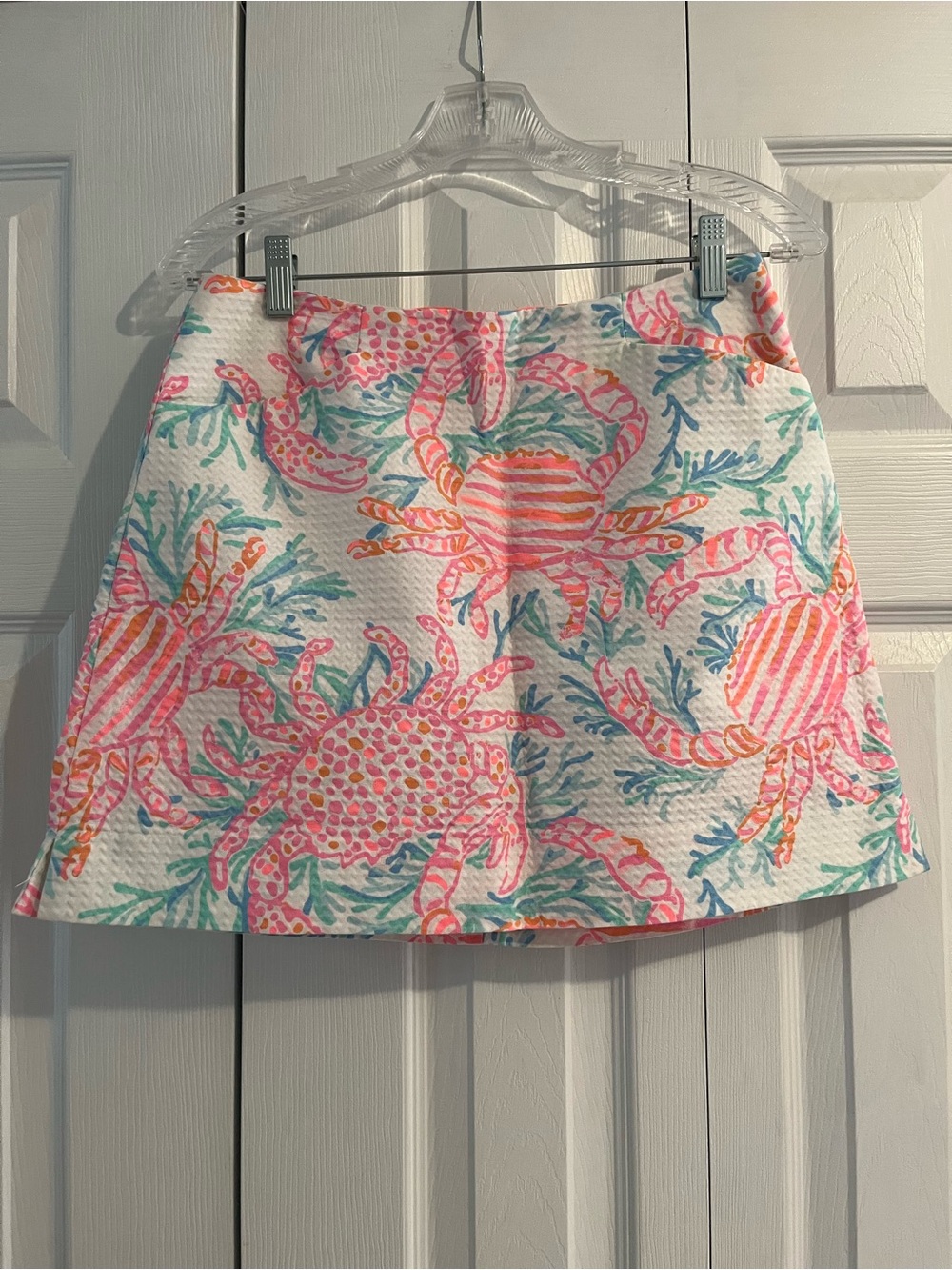 Lilly Pulitzer Pink, Coral & Aqua Crab-Print Mini Skort